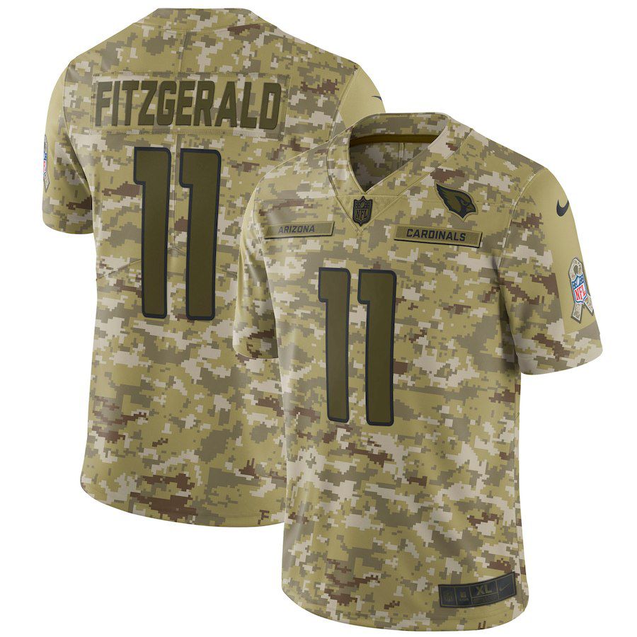 Men Arizona Cardinals #11 Fitzgerald Nike Camo Salute to Service Retired Player Limited NFL Jerseys->arizona cardinals->NFL Jersey